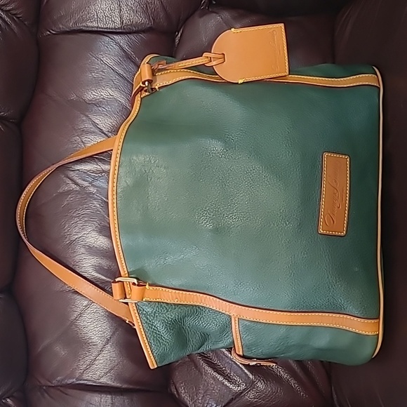 EUC Dooney & Bourke Green Tote Bag - Picture 1 of 16